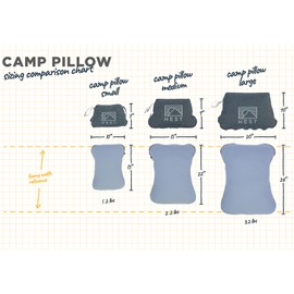 HEST Camp Pillow (Small) - Temperature Resilient Memory Foam - Essential for Camping, Backpacking, and Outdoor Adventures - Compact Packable Travel Pillow - 10" L x 15" W