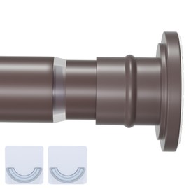 XIQIYY Spring Tension Curtain Rod 18-32 Inches Small Tension Rod Short Shower Curtain Rod Adjustable Closet Rod Heavy Duty Shower Rod,Bronze