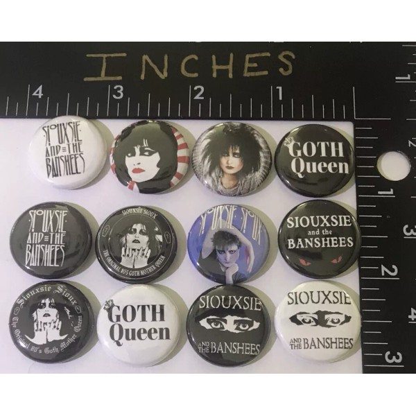 Siouxsie And The Banshees 12 Pins One Inch Pin Legends