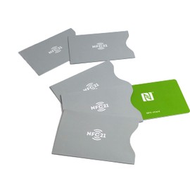 NFC Protection Cover - NFC Blocker - 90x60mm - greyk - 5 pieces - usefull for credit cards, identity card