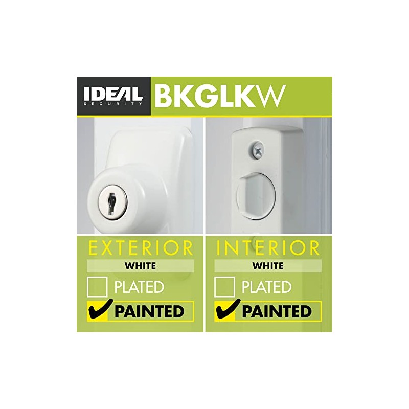 Ideal Security BKGLKW Keyed Deadbolt, White