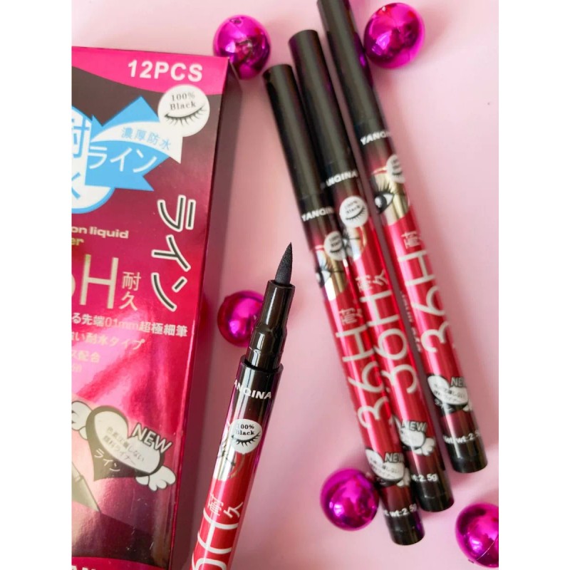 36H 1 Pieza Delineador 2 En 1 Sello Figuras Negro