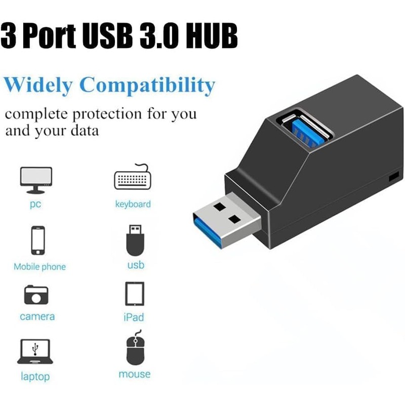 USB Hub,High Speed Mini USB 3.0 USB 2.0 HUB 3