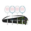 Wilson 4 Player Badminton Racket Set, 4 Rackets, Shuttles, Premium