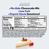 GramZero No-Bake Cheesecake Mix, Makes 2 Cheesecakes, Low Calorie, Stevia