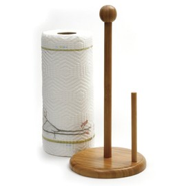 Norpro Bamboo Paper Towel Holder, Light Wood Grain