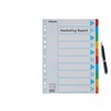 Esselte A4 Card File Dividers. 10 Parts Coloured Folder Dividers