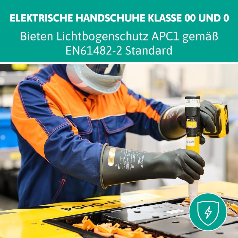 Ansell ActivArmr Electrician's Protective Gloves, Electrical Protection Class 00 (500V),