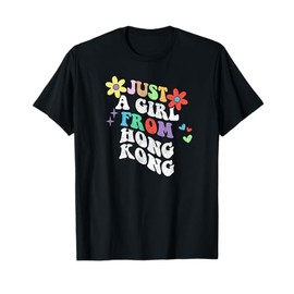 Retro Groovy Just A Girl From Hong Kong Mother's Day 2023 T-Shirt