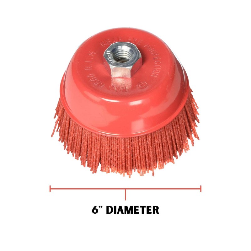 Al's Liner Abrasive 180 Grit Nylon Bristle Cup Brush -