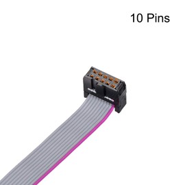 sourcing map IDC Wire Flat Ribbon Cable FC/FC Connector A-type 10 Pins 2.54mm Pitch 1m Length Gray