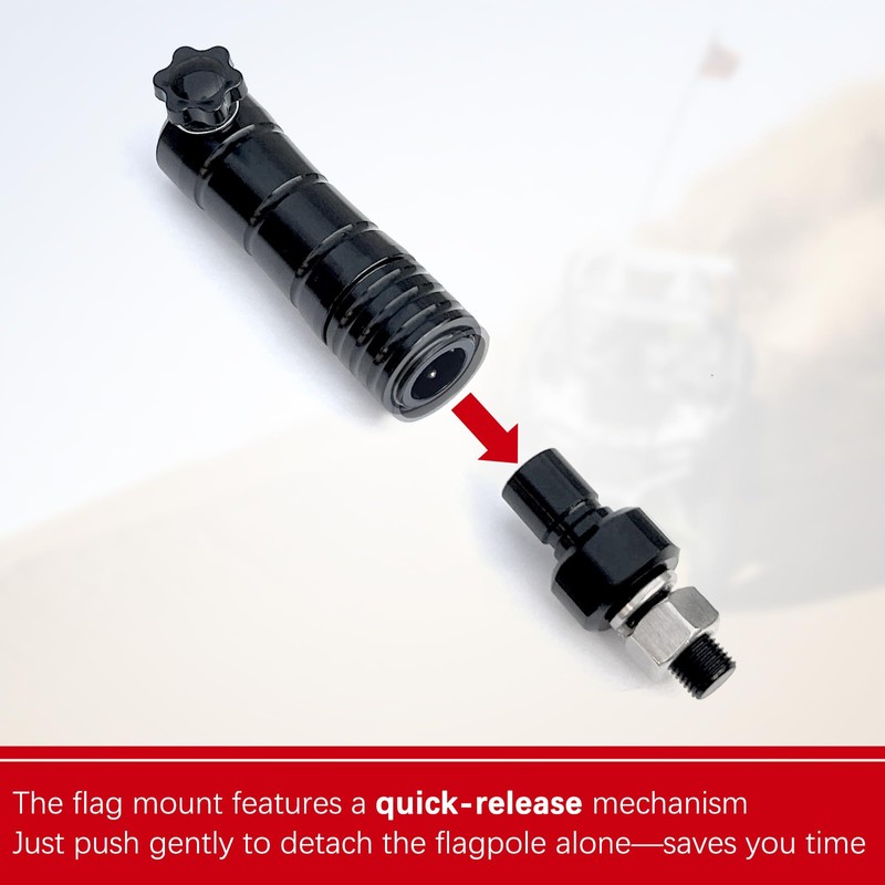 Lesiyou Atv Flag Mount, Quick Release Flag Pole Holder Fit
