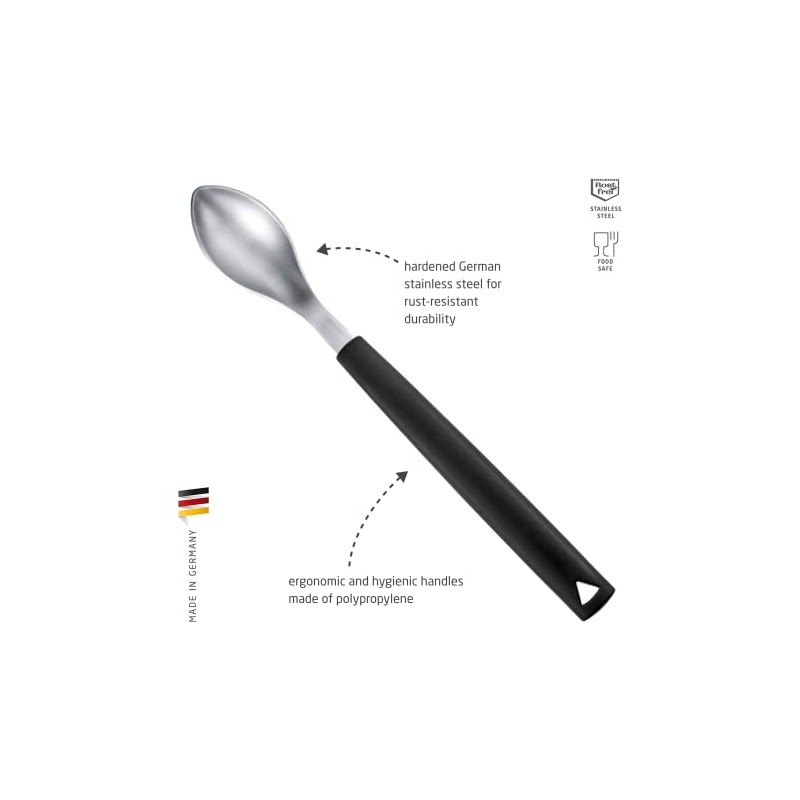 triangle Large Quenelle Spoon, Carded - Stainless Steel - Creates