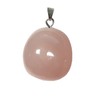 Krio® – Rose Quartz Worry Stone Pendant with Silver Loop