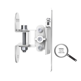 PureMounts® TV Bracket Swivel Vesa 100 Wall Distance 75 mm Maximum Load 25.0 kg Tilts 3°/-12° Swivel 25°/-25° White