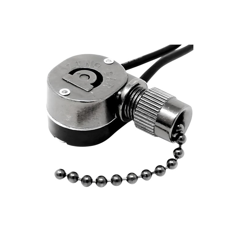 ZE-109M E89885 2 Wire Pull Chain Light Switch Replacement Single