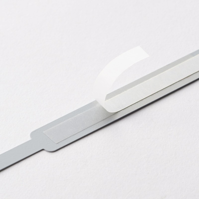 MUJI NDB23A9S Steel Paper Fasteners, Light Gray, Approx. 8.1 x