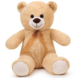 SNOWOLF Teddy Bear Plush Cuddly Bear Plush Bear with Button Eyes Soft Cute Bear Doll Animal Toy Gift for Children Boys Girls on Birthday Christmas Valentine's Day (60 m, Light Brown)