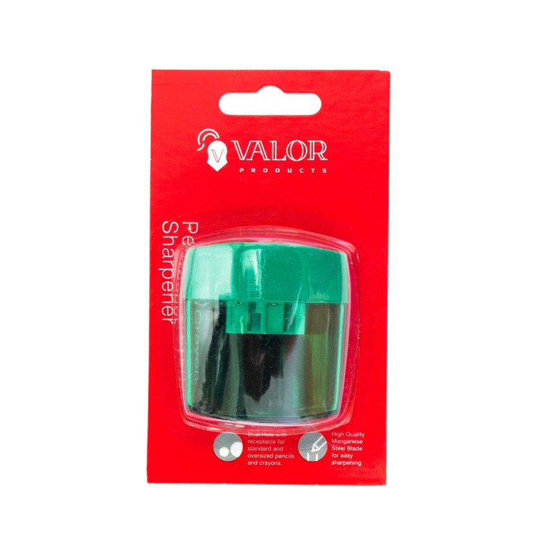 Valor Products 2 Holes Pencil & Crayon Sharpener, Pack of