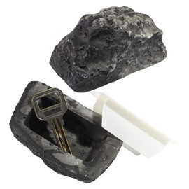 Fake Rock Key Hider, Hide a Spare Key for Outside, Hidden Keys Storage for Outdoor Garden (Style A)