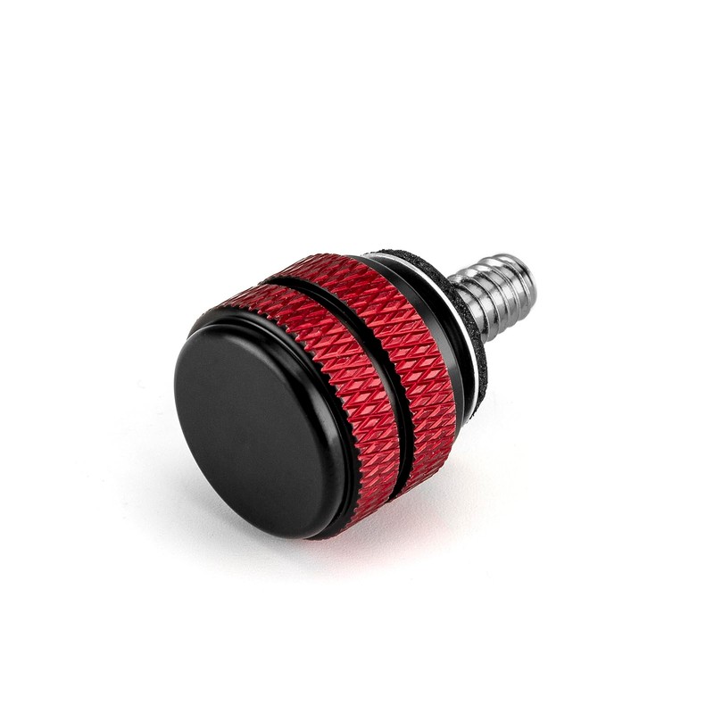 Wsays Seat Bolt Mount Screw Oxidized Black with Red 1/4"-20