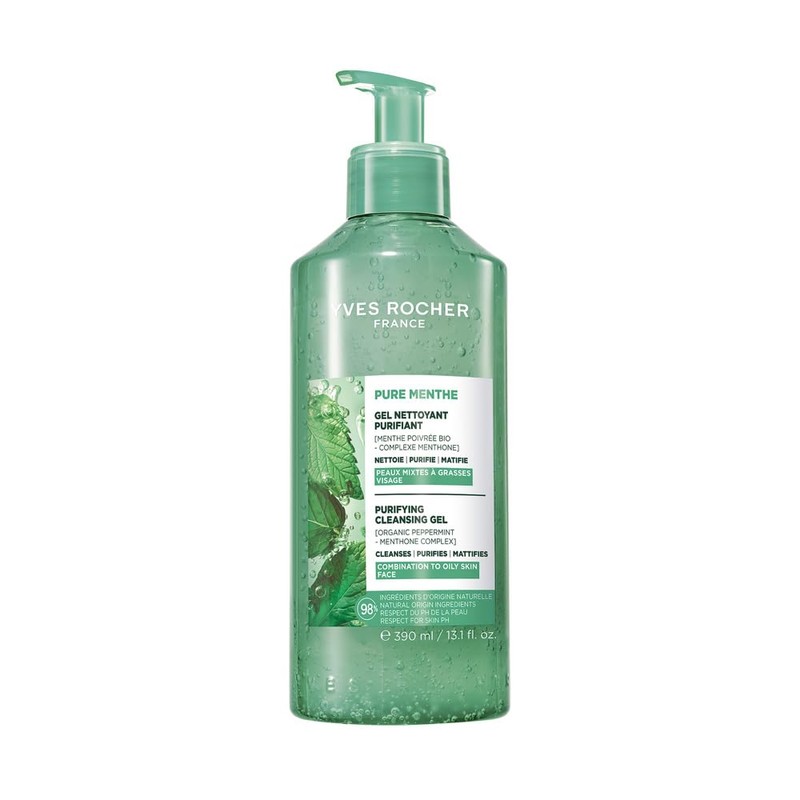 YVES ROCHER - Pure Menthe Limpiador Facial en Gel, Purifica