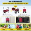 VEVOR Collapsible Wagon with Removable Canopy, 220lbs Heavy Duty Foldable