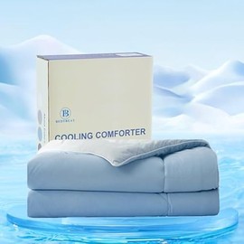 BedTreat Cooling Comforter King Size Cool Comforters for Hot Sleepers Cooling Blanket Breathable Comforter Summer Bedding Blue and Grey