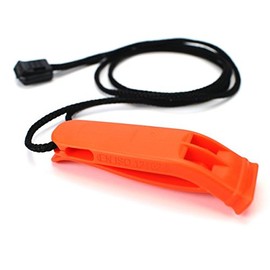 EVAQ8 Orange Safety and Survival Whistle with Neck Lanyard
