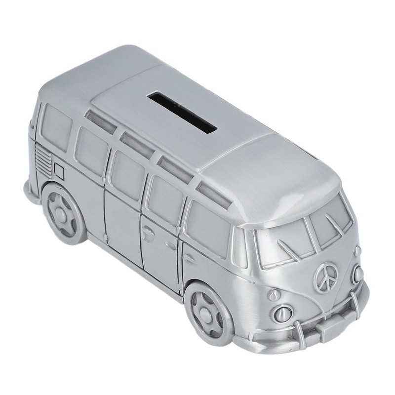 Metal Piggy Bank Bus Shape Cute Alloy Children Money Saving