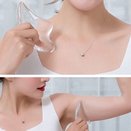 Dawon Gift Face and Body Acupressure Tool Transparent Gua Sha Massager + Pouch