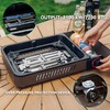 ONLYFIRE Butane Stove with Grill Pan, Portable Stove with Small