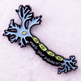 Reach your potential enamel lapel pin Neuron cells Brooch scientific badge,Unleash your potential