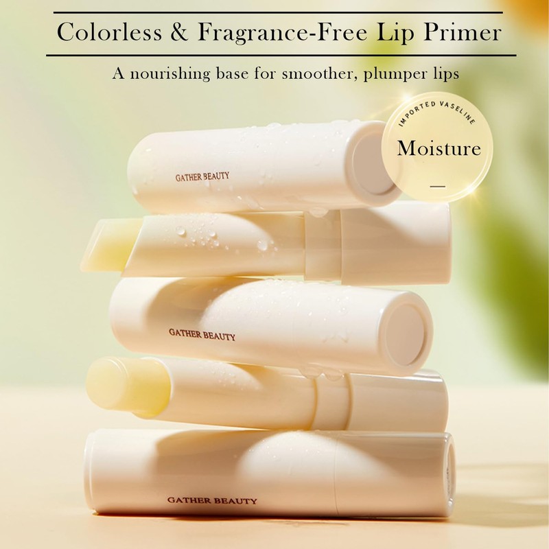 2 Pcs Colorless Lip Primer - Unscented & Non-Sticky, Ultra-Moisturizing
