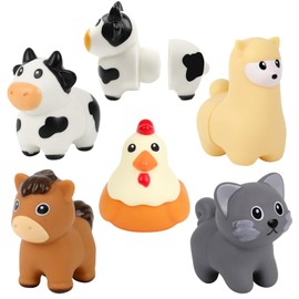 wokdsbl Montessori Toy Baby Motor Skills Toy - Farm Animals Sensory Toy with Colour Sorting & Stacking Matching Learning Sorting Toy, Educational Toy Gift from 3 Years