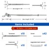 Muzata 10 Pairs 1/8" Cable Railing Hardware Kit Swage Toggle