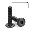 Tunejoy Flat Head Screws Black M6 x 25 mm Flat
