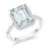 Gem Stone King 3.46 Cttw Anillo de Plata de Ley