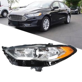 LABLT Headlight Replacement for 2017 2018 2019 Fusion Halogen w/LED DRL Projector Headlamp Left Side (Driver Side)