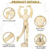 Operitacx 12 Pcs 4.56 Inch Wooden Drawing Mannequins with Stands