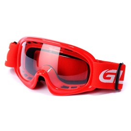 GLX YH15 Antivaho Resistente a los Impactos Niños Jóvenes ATV Off-Road Dirt Bike Motocross Gafas para Niños y Niñas (Rojo, Talla única)
