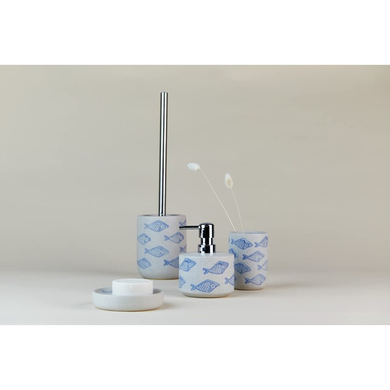 WENKO Soap Dispenser Aquamarine, Refillable Soap Dispenser for Liquid Soap/Lotion,