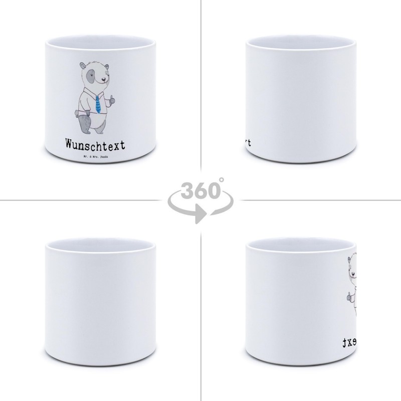 Mr. & Mrs. Panda Personalisierter XL Blumentopf Panda Großonkel -
