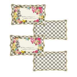 Talking Tables Truly Alice in Wonderland Birthday Tea Wreaths Serving Platter Wedding Party Crazy Hatter Party Multicolour (4 per pack)