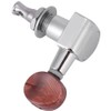 Tuner Pegs Tuning Machine Heads Button Silver Wooden Folk Guitar
