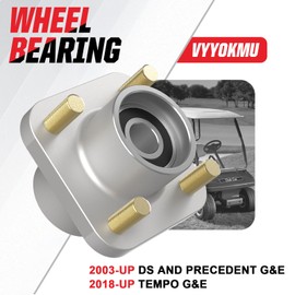 VYYOKMU Club Car Front Wheel Hub Assembly, Golf Cart Wheel Bearings with Dust Cover for Club Car DS&Precedent(2003-UP) and Tempo(2018-UP) Gas&Electric Golf Cart, OEM# 102357701 (2PCS)