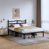SHOANED Metal Bed Frame with Headboard - 14 Inch King