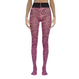 NUFIWI Vintage 60s Printed Funky Tights for Women Y2K Tie Dye Mesh Pantyhose Skinny Body Shaping Leggings Streetwear