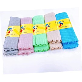 HSM-001-10 Microfiber Cloth, Microfiber Rag, Multi-Purpose, Cleaning Supplies, Quick Drying Towel, Strong Absorption, Won't Shed Hair, Washable and Reusable, 10 Pieces