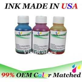 Vivid Colors Ink Refill Kit for HP 60 61 62 63 64 65 67 901 300 121XL Cartridge - Tri-Color
